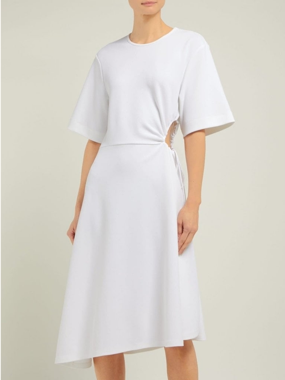 See By Chloé Gathered Cut-out Crepe Midi dress.